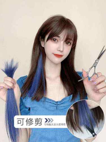 创意染短发片短款挂耳短发流行2020心机假发耳染染发仿真卷发行色