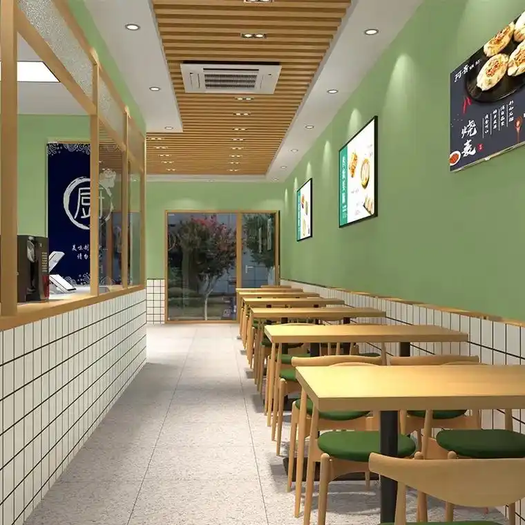 饭店餐饮店小吃店奶茶店专用墙纸自粘商用店铺装修黑白格子墙裙壁