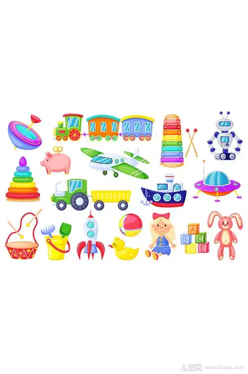 可爱卡通玩具矢量元素
