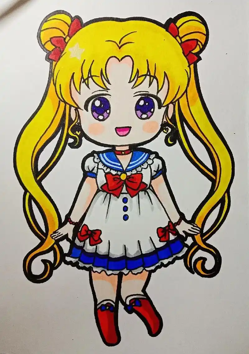 q版漫画,三步完成.简单易学,少儿美术#图文伙伴计划 #画画 - 抖音