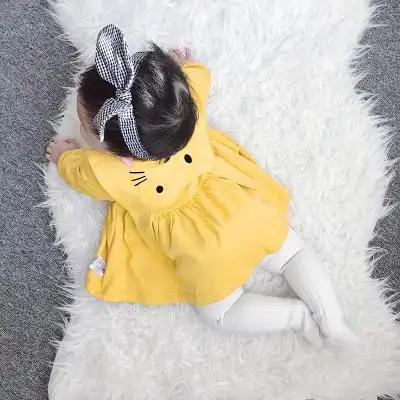 女婴儿7连衣裙子8宝宝春秋装3公主裙4洋气5女童6婴幼儿0岁1个月9