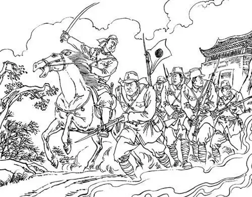 八路军打仗怎么画八路军打仗简笔画