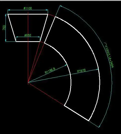 求画cad圆锥体展开图,,,在线等!急!