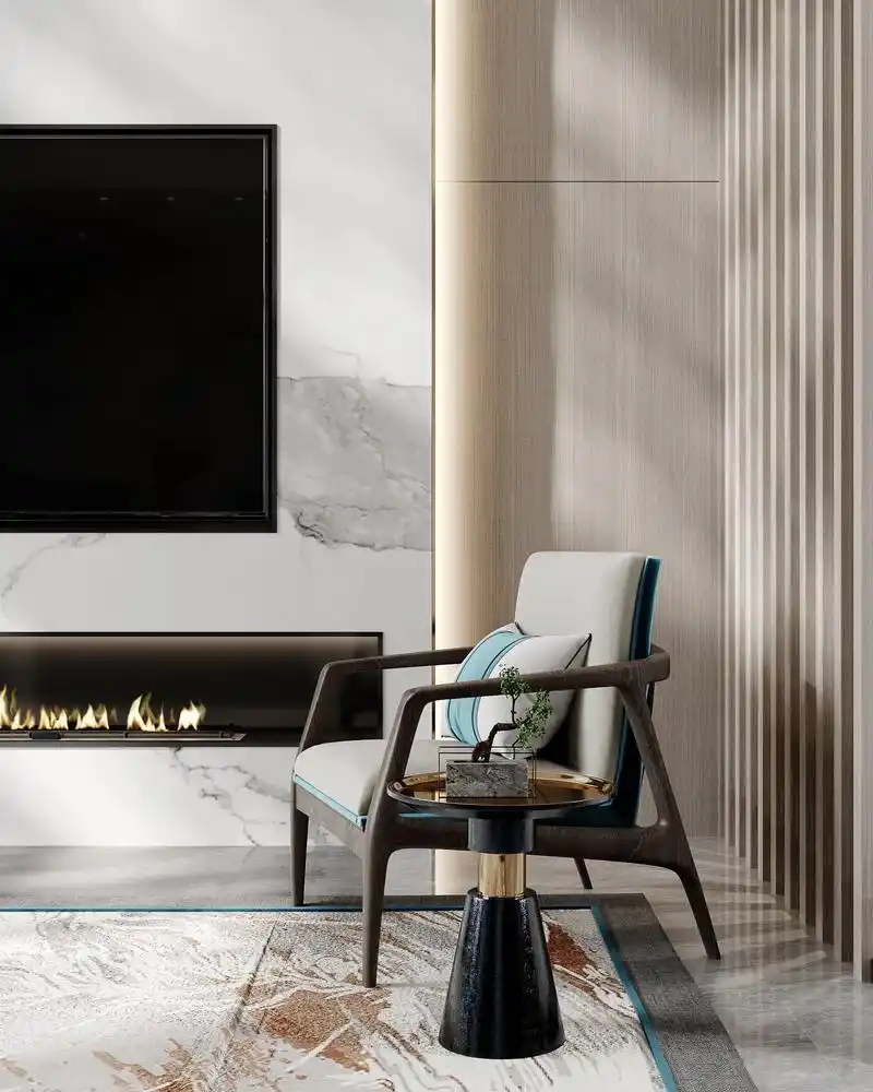 挑高别墅,现代风格电视背景墙设计!91.99客厅是家的脸面, - 抖音