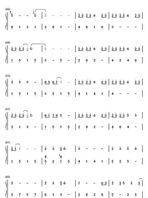 关键词钢琴简谱林俊杰数字双手简谱