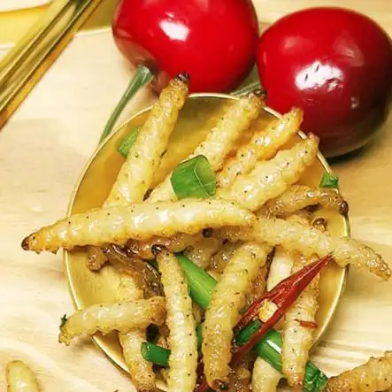 南竹虫 虫子美食傣族风味竹香虫油炸竹虫香酥即食昆虫小零食熟食 香辣