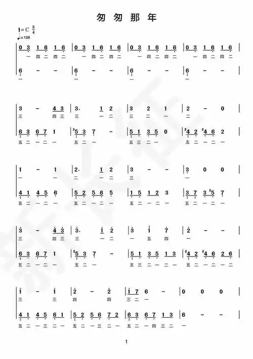 《匆匆那年》仅供业余人士,大神勿喷.