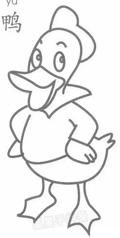 唐老鸭简笔画满头大汗的唐老鸭简笔画唐老鸭怎么画唐老鸭简笔画简单