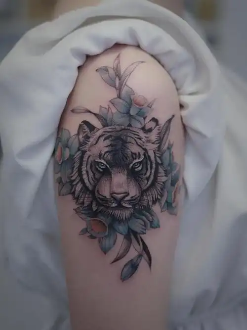 老虎纹身_纹身图案手稿图片_刘大鹏的纹身作品集