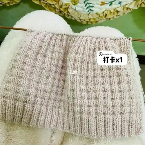 给男朋友织围巾双螺纹77十字花