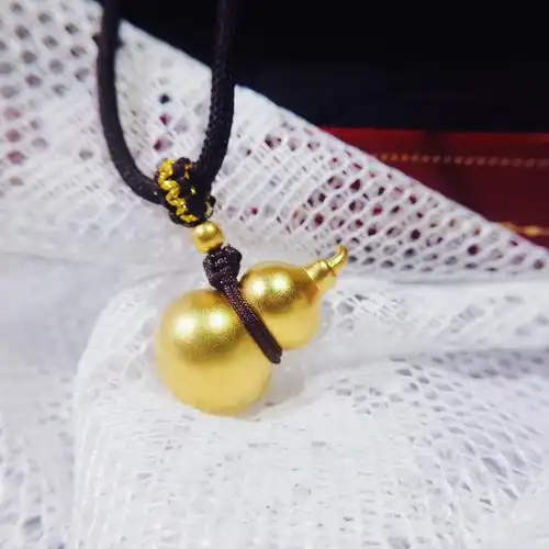 金葫芦足金3d金黄吊坠古法挂坠享福男女女款颈饰