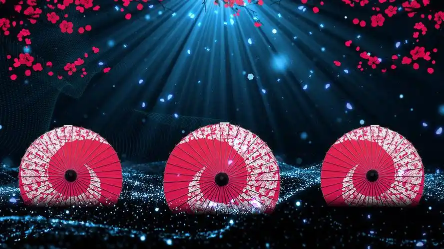 4k中国风油纸伞旋转唯美古典舞蹈背景mp4视频模板下载 - 觅知网