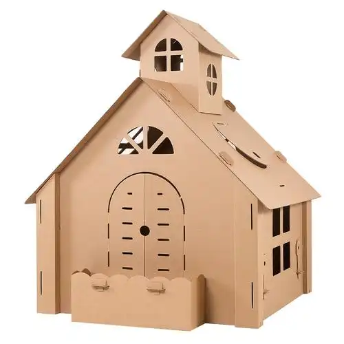 儿童宝宝游戏屋室内公主女孩纸箱城堡房子过家家diy涂鸦玩具装饰