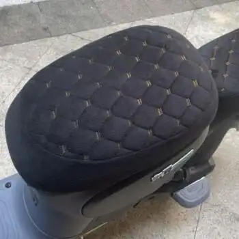 外卖电动车坐垫套加绒加厚加大号新国标电瓶车座垫九号电动车座套 加