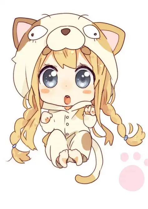 q版人物萌图女简单_伊卟图库