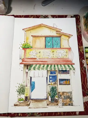 日系小屋 投稿(@阿暖水彩)|水彩|小屋|日系_新浪新闻