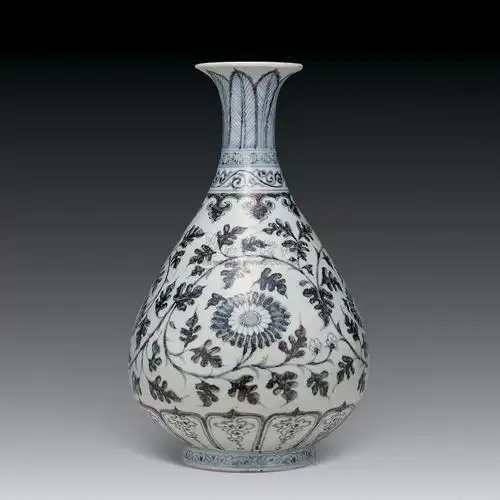 【明洪武 青花缠枝莲玉壶春瓶】拍卖品_图片_价格_鉴赏_明代青花瓷器