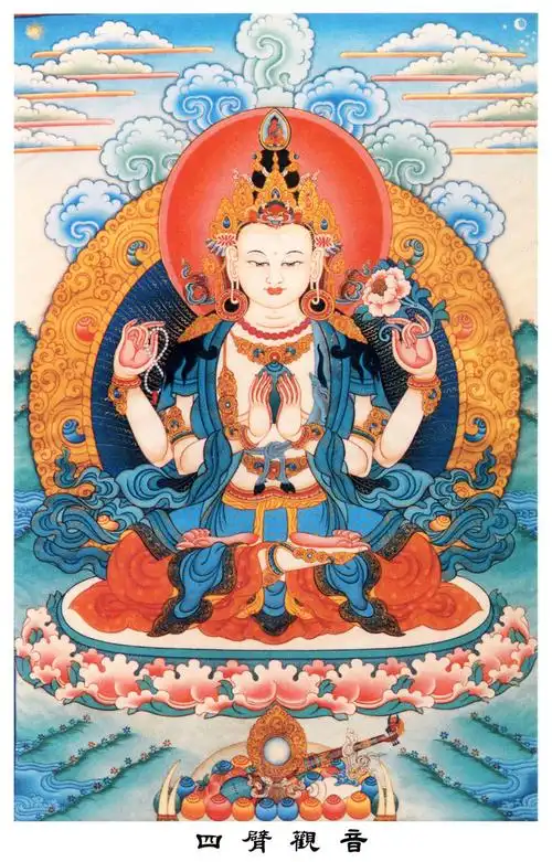 唐卡观音菩萨画像9张