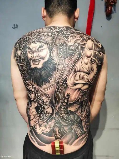 满背阎王_纹身图案手稿图片_王峰的纹身作品集