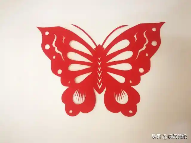 纸上蝴蝶,好看好学的窗花蝴蝶剪纸,你喜欢么