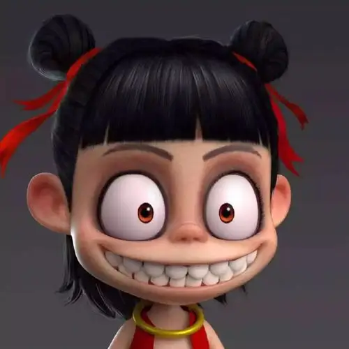 ▽哪吒的烟熏妆也敲可爱