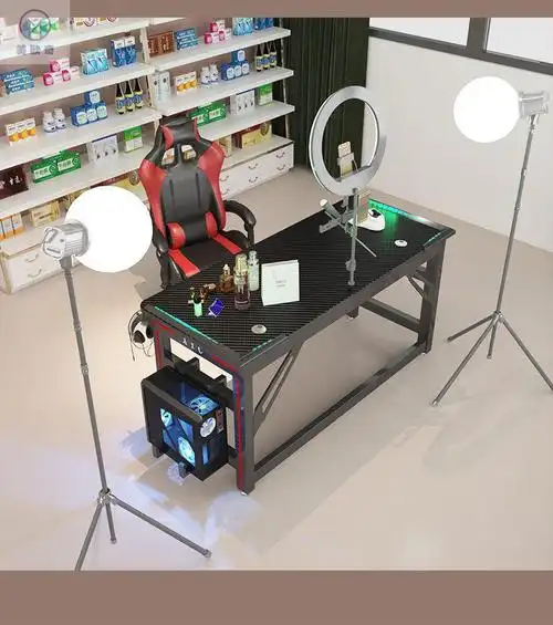 美欧奇 直播桌子主播用专用带货中控台办公工作台抖音网红卖货展示桌