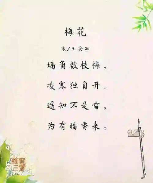 插图作者:李灵儿自古文人咏梅,多半是用梅花来比喻自己.