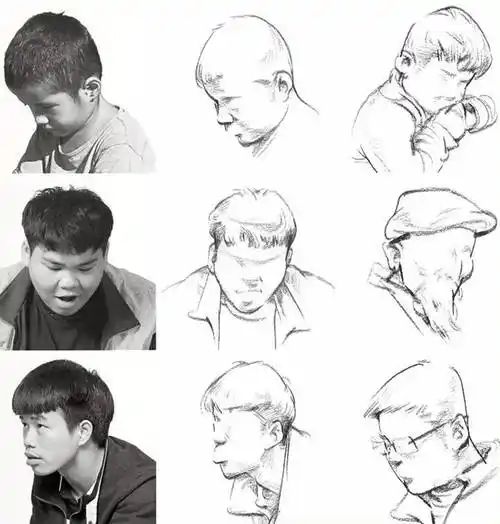 速写头部画法要点解析