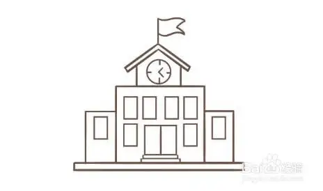 漂亮幼儿园怎么画