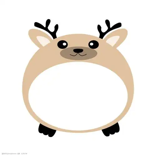 小鹿 手绘边框 插画 卡通边框 动物 鹿 手绘 小鹿边框 动物边框 边框