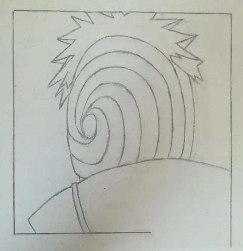 火影忍者阿飞手绘线稿过程教程(晓) 规格:12701512