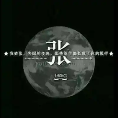 张姓氏男头像带字图片