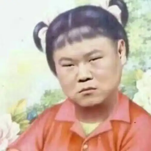 搞怪头像女头小孩