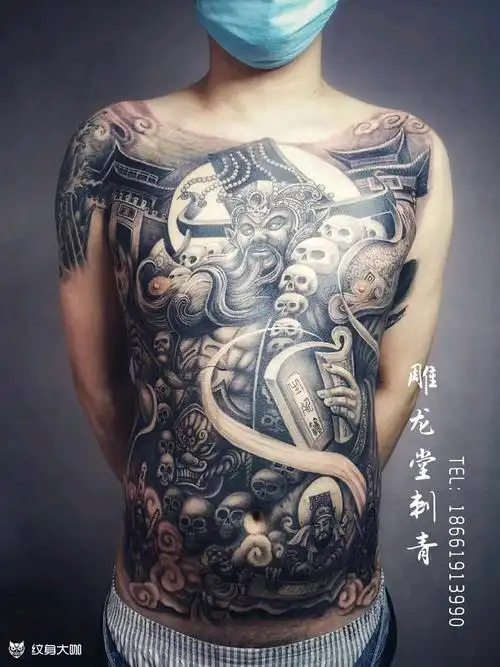 阎罗王_纹身图案手稿图片_靳磊的纹身作品集