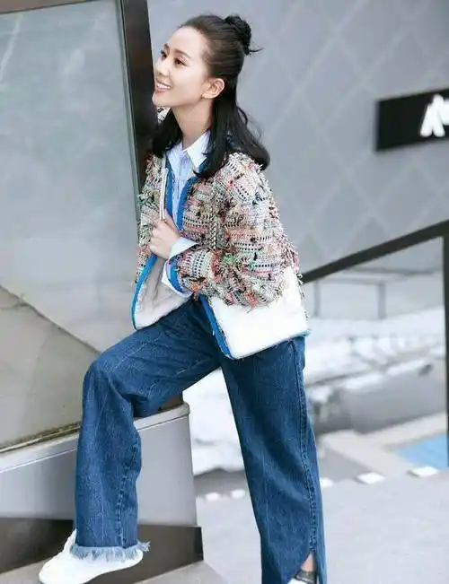 原来牛仔裤也能穿出高级感,刘诗诗这么一搭,显贵还抬气质_款式