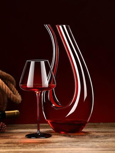 红杆勃艮第高脚红酒杯大号水晶玻璃杯家用网红创意葡萄酒杯大肚杯