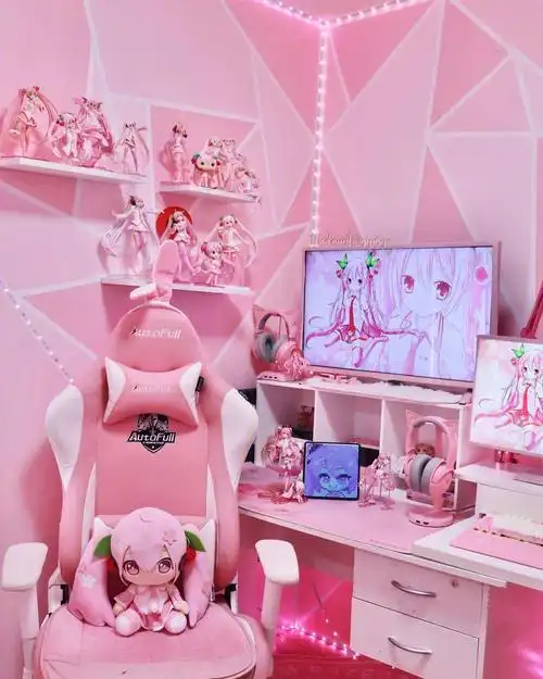 梦幻粉色电竞房每个电竞少女的天堂