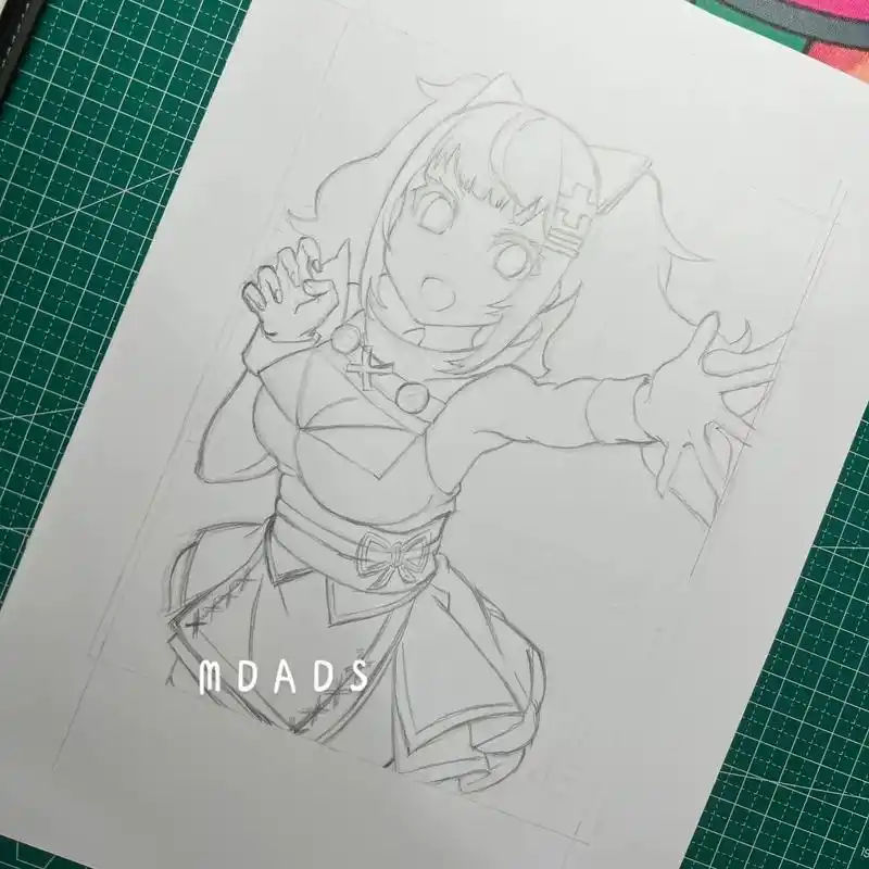 二次元少女#想画就画 #画画打卡 #动漫人物绘画 #临摹 # - 抖音