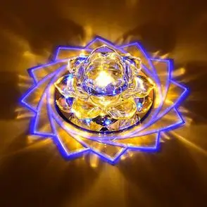 客厅莲花水晶t过道走廊灯玄关入户门厅吸顶灯吊顶天花射灯led筒灯