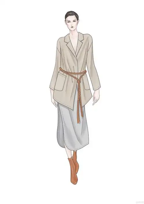 线稿 上色-服装画/服装设计手稿 - 穿针引线服装论坛