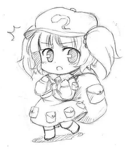 q版动漫人物简笔画粗线条