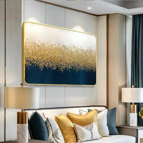 轻奢抽象艺术油画客厅装饰画沙发背景墙手工挂画现代简约手绘壁画