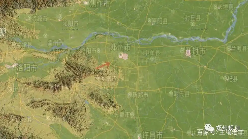 郑州市区各组团海拔高度,东区海拔低于黄河5米左右