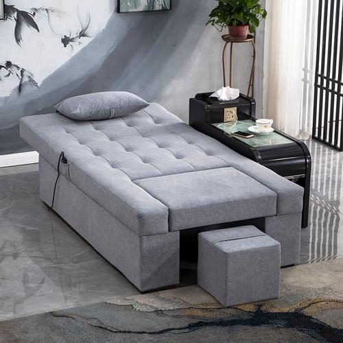 订做足疗沙发电动足浴桑拿洗脚一体床浴室大厅椅沐足沙发躺椅