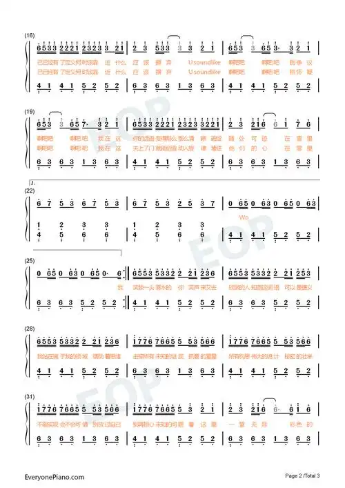 雾里-简单版-彩色的世界我在我的雾里多么清晰-抖