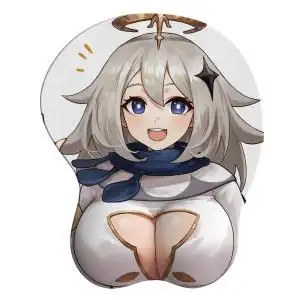 派蒙 3d胸鼠标垫美女二次元立体超大胸原神碧蓝航线游戏日漫护腕