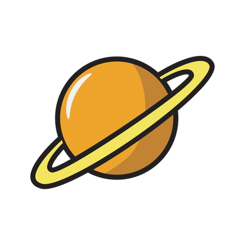 卡通木星矢量图