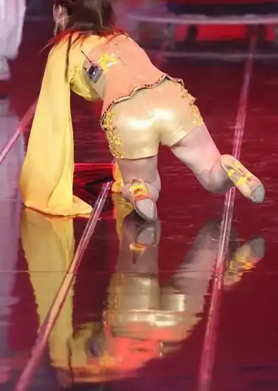 柳岩亮相主持人盛典不慎跌倒