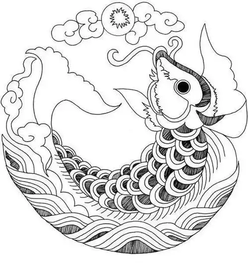 手绘-传统纹样线稿资料,适合零基础临摹学习