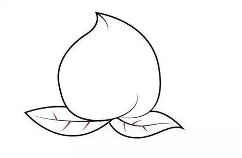 水果桃子简笔画教程图片
